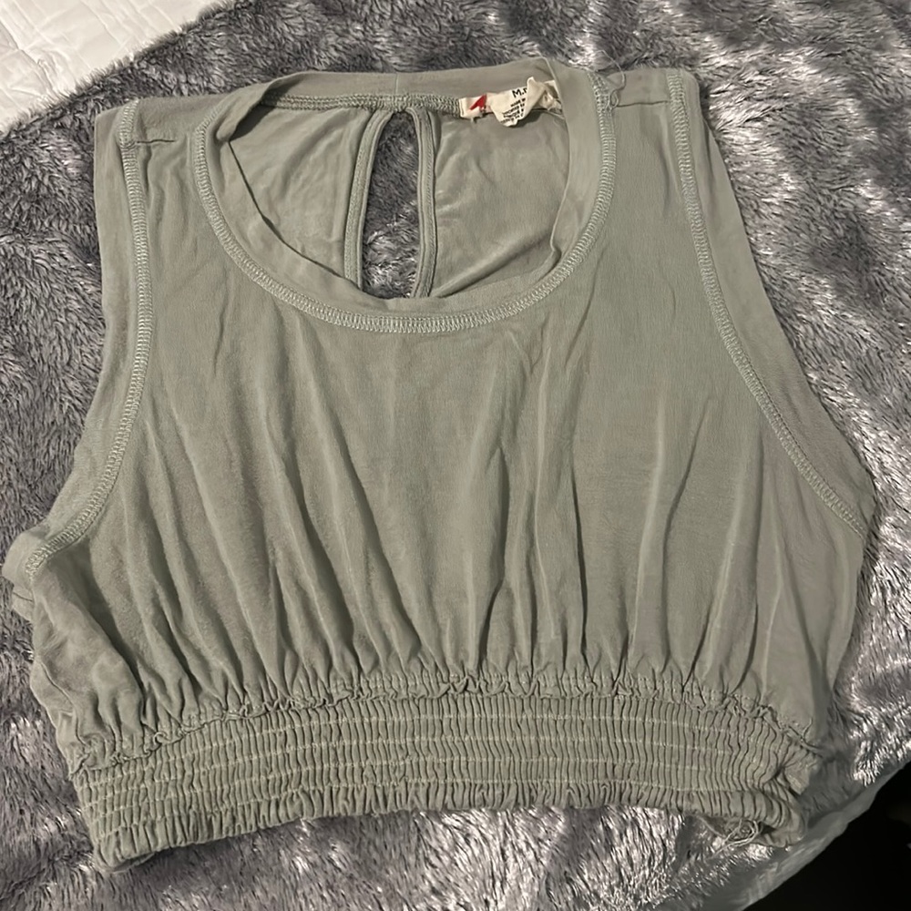 Free People Beach Morningside Crop Top In Moss